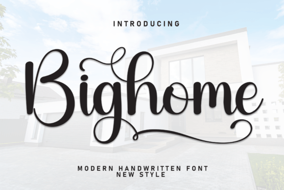 Bighome: A Graceful Handwritten Script Font for Elegant Branding