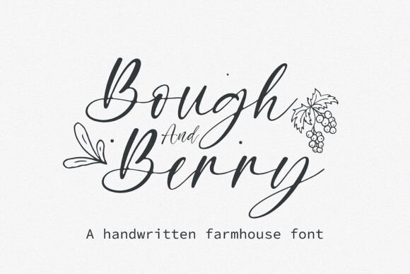 Bough and Berry: A Handwritten Font That Feels Like Home
