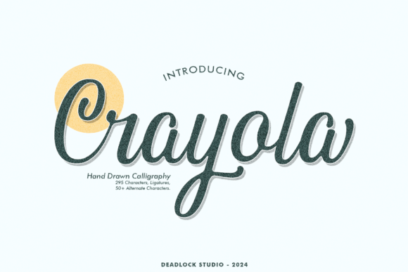 Crayola Font: A Delicate Modern Calligraphy Typeface