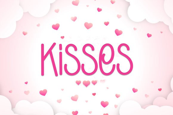 Kisses Font: A Script Amp Display Typeface for Campaign Warmth