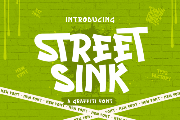 Street Sink: A Bold, Graffiti-Inspired Font for Standout Branding