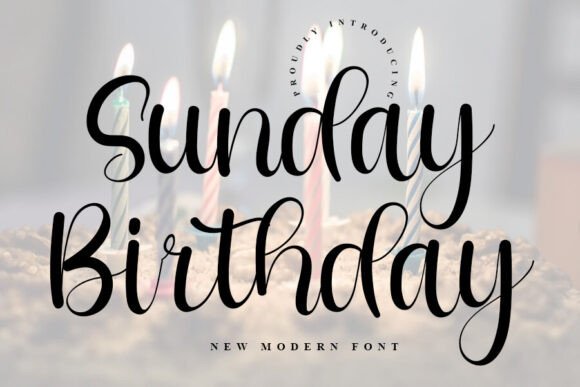 Sunday Birthday Font: Elegant Script for Handmade Labels & Invitations